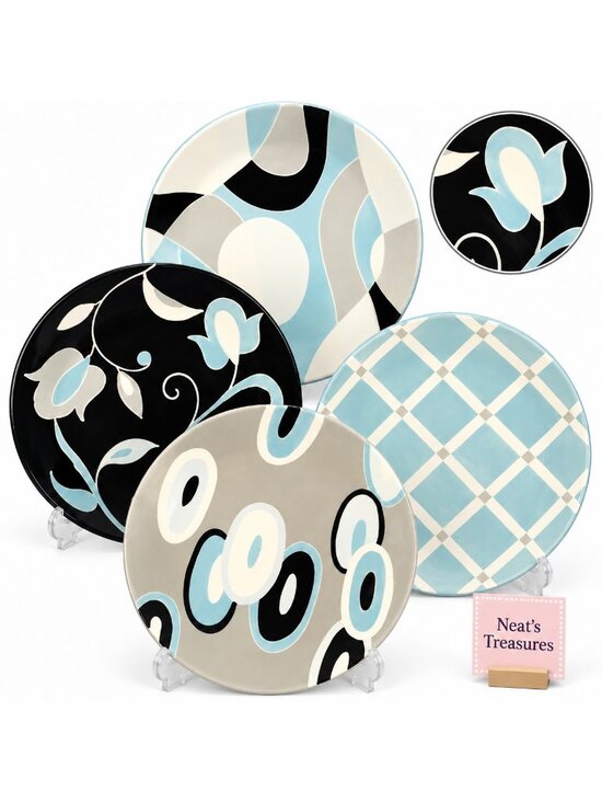 Jill Rosenwald Other - Jill Rosenwald Arte Y Barro Handcrafted Stoneware Unique Lunch Snack Plate Set 4